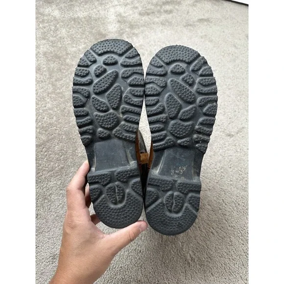 Young Cowboy Western Boots Old West Ostrich Boots Brown Leather, Size 070, US 7 - Picture 5 of 6